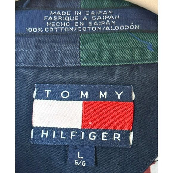 VTG Tommy Hilfiger Button Down Men's United Nations Flag Shirt SZ Large - Picture 6 of 7